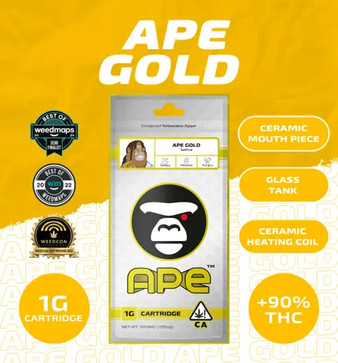 Ape 1G Vape - Ape Gold (S) Sauce Cart vape cartridge