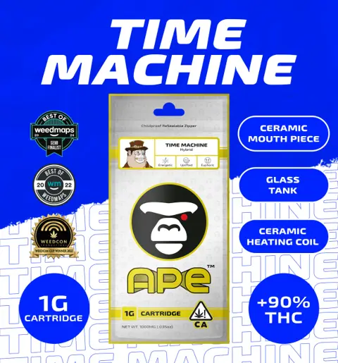 Ape 1G Vape - Time Machine (H) — Sauce Cart vape cartridge